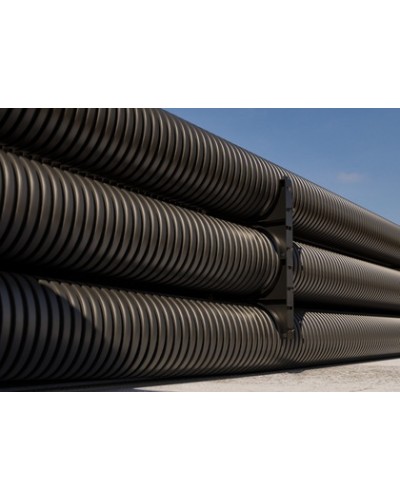 Двустенная труба ПНД гибкая для открытой прокладки д.40мм, SN23, 450Н, УФ, с протяжкой DKC 151940100 в Ногинске Труба гофрированная Pintop.ru