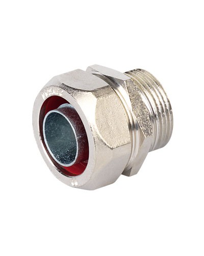 Муфта металлорукав-коробка, ф15мм, IP40/IP44/IP66/IP67, М20х1,5 наружная резьба DKC (6014-20A) в Ногинске Повороты, муфты, тройники Pintop.ru