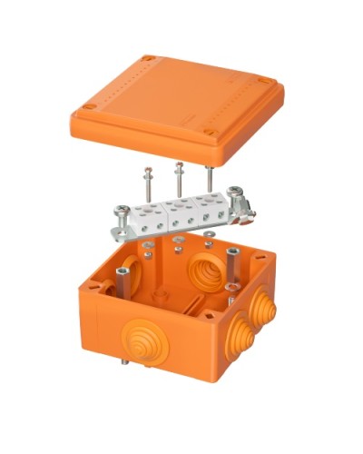 Коробка пластиковая FS с кабельными вводами и клеммниками, IP55,100х100х50мм, 6р, 4мм.квDKC (FSB11604) в Ногинске Распределительные коробки Pintop.ru