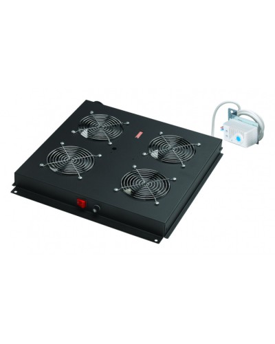 Вентилятор 4-х мод. с мех. терм., со шнуром пит. 1,8м, вилка Shuko, чер. Datarex DR-452411 в Ногинске Вентиляторные модули Pintop.ru