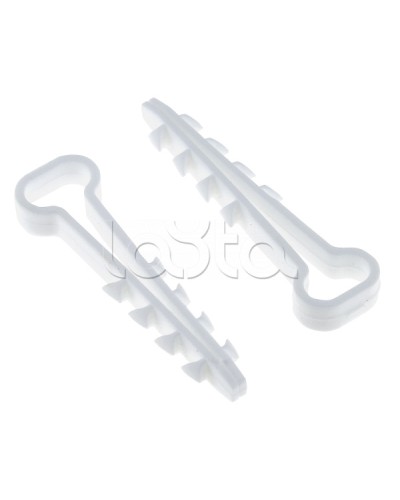 Дюбель-хомут (6х12 мм) для плоского кабеля белый (100 шт.) EKF PROxima (plc-cd1-6x12w) в Ногинске Крепеж: Дюбели, шурупы, саморезы Pintop.ru