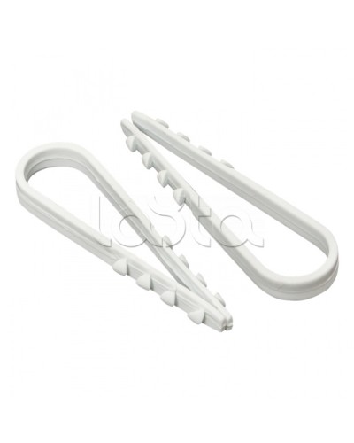 Дюбель-хомут для круглого кабеля (11-18мм) белый (100шт.) EKF PROxima (plc-ncc-11x18w) в Ногинске Крепеж: Дюбели, шурупы, саморезы Pintop.ru