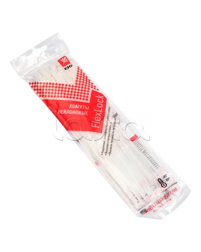 Хомут P6.6 стандартный (б), 3.6x150 (50шт) FlexLock PROxima EKF (plc-fl-ctsw-3.6x150-r) в Ногинске Стяжки-хомуты Pintop.ru