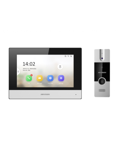 Комплект с видеодомофоном и вызывной панелью Hikvision DS-KIS302-P в Ногинске Комплекты домофонов Pintop.ru