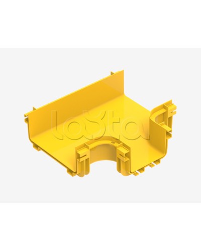 Горизонтальный тройник 240-120-240 для оптического лотка Hyperline (FBTR-240-HTC120) в Ногинске Аксессуары для лотков Pintop.ru