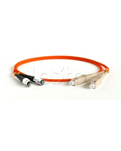 Патч-корд волоконно-оптический Hyperline FC-D2-50-SC/PR-ST/PR-H-1M-LSZH-OR в Ногинске Патч-корды оптические Pintop.ru