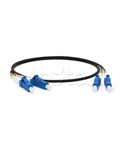 Патч-корд волоконно-оптический Hyperline FC-D2-9-LC/UR-LC/UR-H-1M-LSZH-BK в Ногинске Патч-корды оптические Pintop.ru