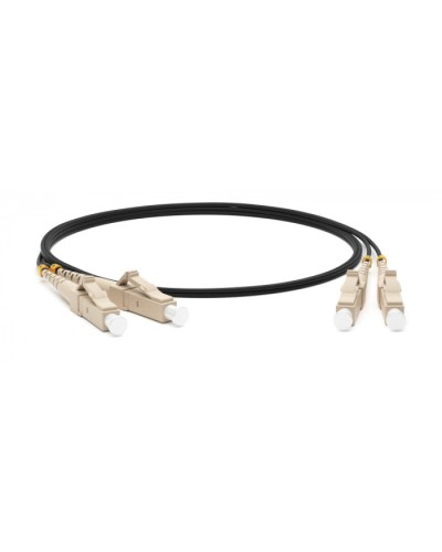 Патч-корд волоконно-оптический (шнур) MM 50/125(OM4), LC-LC, duplex, 10G/40G, LSZH, 15 м Hyperline FC-D3-504-LC/PR-LC/PR-H-15M-LSZH-BK в Ногинске Патч-корды оптические Pintop.ru