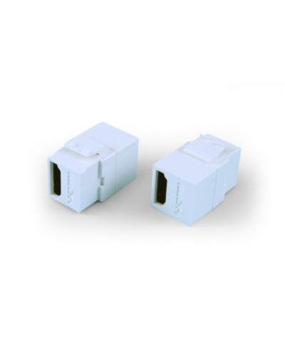 Вставка формата Keystone Jack с проходным адаптером HDMI (Type A), long body (29.7 мм), ROHS Hyperline (KJ1-HDMI-AL18-WH) в Ногинске Кроссы оптические Pintop.ru