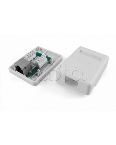 Розетка компьютерная RJ-45(8P8C) Hyperline SB1-1-8P8C-C5e-SH-WH в Ногинске Розетки компьютерные и телефонные Pintop.ru