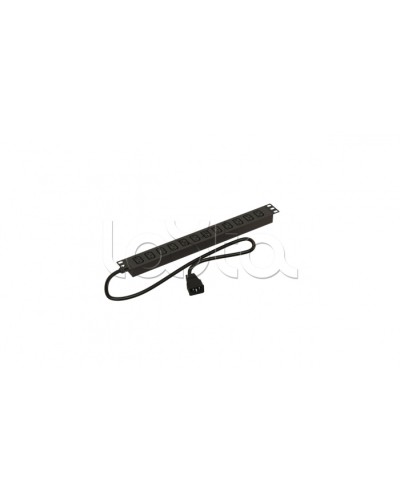 Блок розеток горизонтальный черн Hyperline (SHE19-12IEC-2.5AIEC) в Ногинске Блоки розеток Pintop.ru