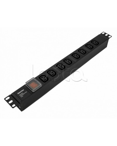 Блок розеток Hyperline SHE19-8IEC-S-IEC в Ногинске Блоки розеток Pintop.ru