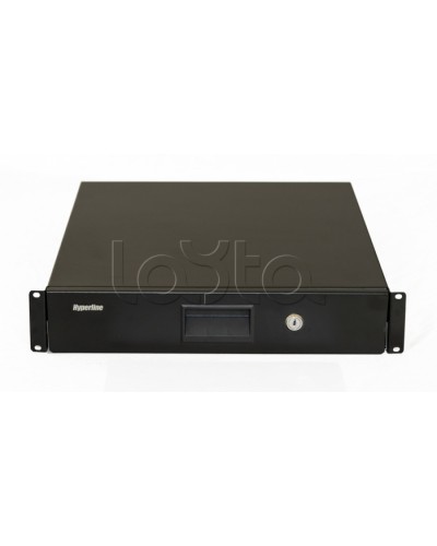 Полка (ящик) для документов Hyperline (TDR3-2U-460-RAL9004) в Ногинске Полки для шкафов и стоек Pintop.ru