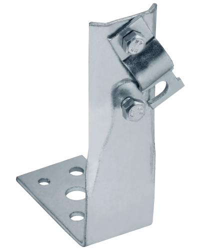 Держатель проводника круглого 6-10мм винтовой угловой h=80мм оцинкованная сталь HDZ IEK (ZDP87-14-1-16-80) в Ногинске Крепеж Pintop.ru