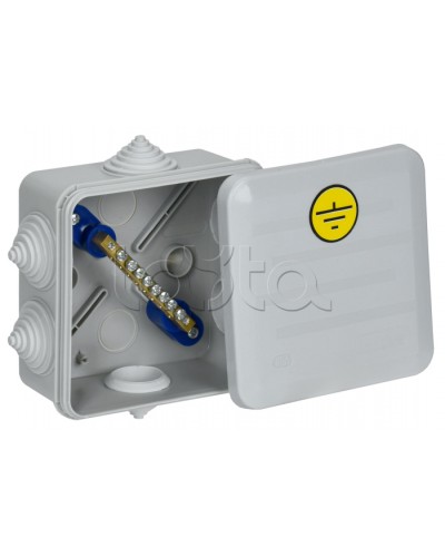 Коробка КУП КМ41361 100х100х50мм IP44 6 вв. (7035) IEK (UKO21-100-100-050-K41-55U) в Ногинске Распределительные коробки Pintop.ru