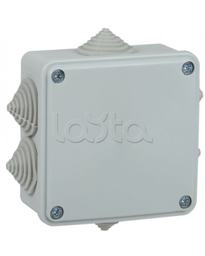 Коробка монтажная 100х100х45 мм IP44 6 вводов IEK (UKO11-100-100-045-K41-44) в Ногинске Распределительные коробки Pintop.ru