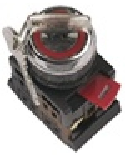 Переключатель AKS-22 с ключом на 2 фиксир.положения I-O 1з+1р черный IEK BSW10-AKS-2-K02 в Ногинске Аксессуары для стоек и шкафов Pintop.ru