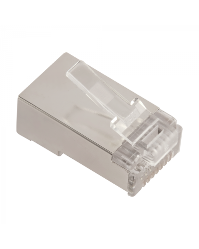 LANMASTER (LAN-EZ45-8P8C/S5E-100) - Коннектор RJ45 тип EZ, 8P8C, STP, Cat.5e, универсальный, покрытие 50 микрон,100 шт. в Ногинске Коннекторы Pintop.ru