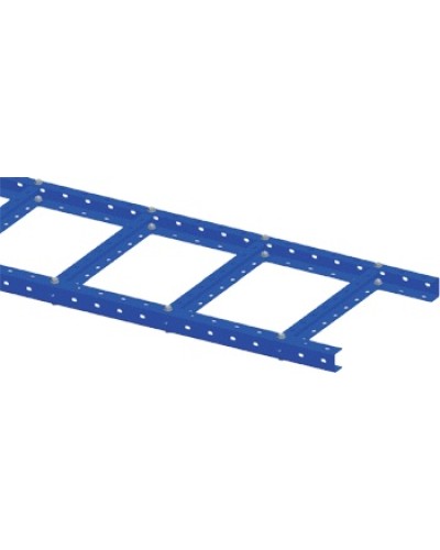 Лоток лестничный, прямая секция шириной 500 мм, сталь, 2.5 метра, серый LANMASTER LAN-LTS500-GY в Ногинске Кабельные лотки Pintop.ru