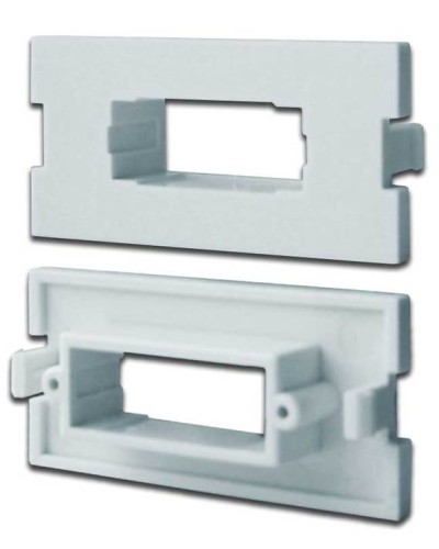 Вставка модульная под SC дуплексный адаптер в розетку LAN-MB, белая LANMASTER LAN-MBP-2SC-WH в Ногинске Коннекторы Pintop.ru