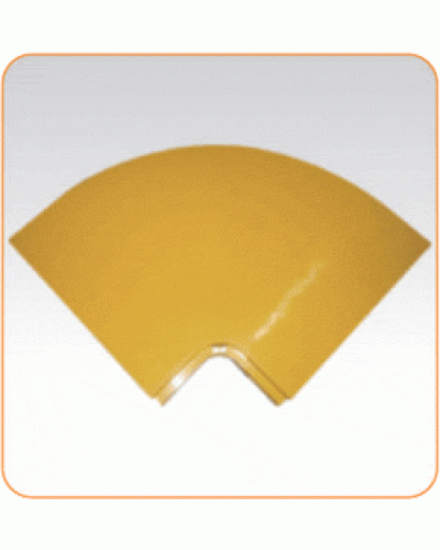 Крышка горизонтального поворота 90° оптического лотка 120 мм, желтая LANMASTER LAN-OT120-HC90C в Ногинске Аксессуары для кабель-канала Pintop.ru