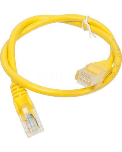 Патч-корд RJ45 - RJ45, 4 пары, UTP, категория 5е, 0.5 м, желтый, LSZH LANMASTER LAN-PC45/U5E-0.5-YL в Ногинске Патч-корды и пигтейлы Pintop.ru