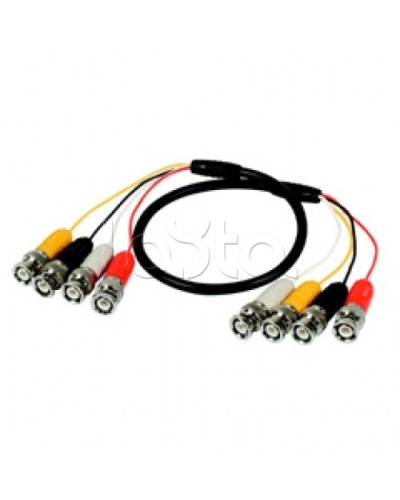 Кабель соединительный 4BNCx4BNC (штекер), 100см Lazso WC414 в Ногинске Видеоусилители, Модуляторы, Делители Pintop.ru