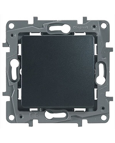 Выключатель без фиксации с Н.О./Н.З. контактом 6 A 250 В антрацит Etika Plus Legrand 672614 в Ногинске Аксессуары для кабель-канала Pintop.ru