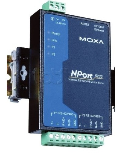 Сервер 2-портовый RS-422/485 в Ethernet Moxa NPort 5232I в Ногинске Дополнительное оборудование для ОПС Pintop.ru