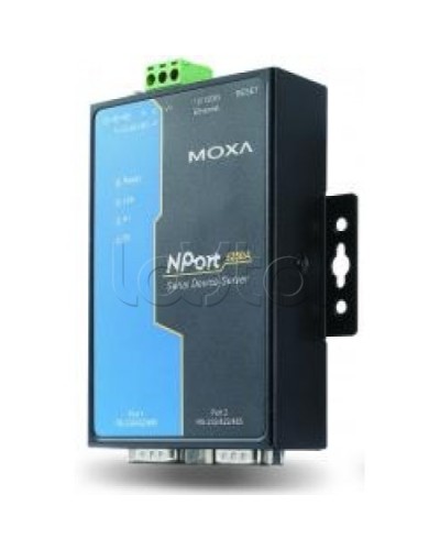 Сервер 2-портовый RS-232/422/485 в Ethernet Moxa NPort 5250A-T в Ногинске Дополнительное оборудование для ОПС Pintop.ru
