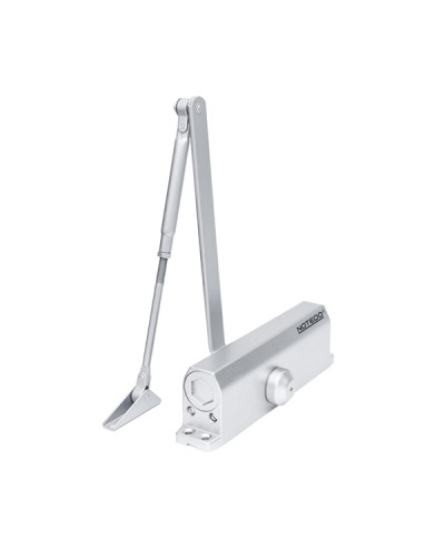 Доводчик NOTEDO DC-160 DA EN1-5, с задержкой закрывания, с рычажной тягой, (белый) (RAL9016) в Ногинске Доводчики Pintop.ru