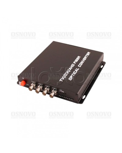 Приёмник 4 каналов видео оптический OSNOVO RA-H4/1F в Ногинске Видеоусилители, Модуляторы, Делители Pintop.ru