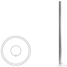 Стойка ограждения базовая с отверстием под фиксатор (антик серебро) Oxgard