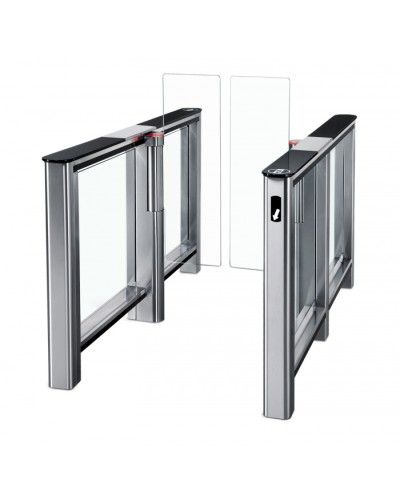 Турникет PERCo-ST-01 с крышками из закаленного стекла с центр. вставкой из нерж стали со створками 425 мм (1500 мм) в Ногинске Турникеты Pintop.ru