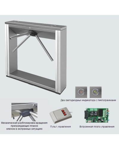 Турникет тумбовый электромеханический PERCo-TTD-03.2S (стандартные планки нержавеющая сталь) в Ногинске Турникеты Pintop.ru
