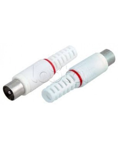 Разъем штекер TV без пайки Белый (100шт/уп) PROCONNECT 05-2041-2 в Ногинске Коннекторы Pintop.ru