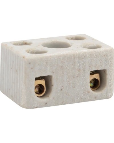 Клемма керамическая винтовая КВ 4 мм² 2 пары контактов с крепежным отверстием (100 шт./уп.) REXANT (07-6221) в Ногинске Монтажные материалы Pintop.ru