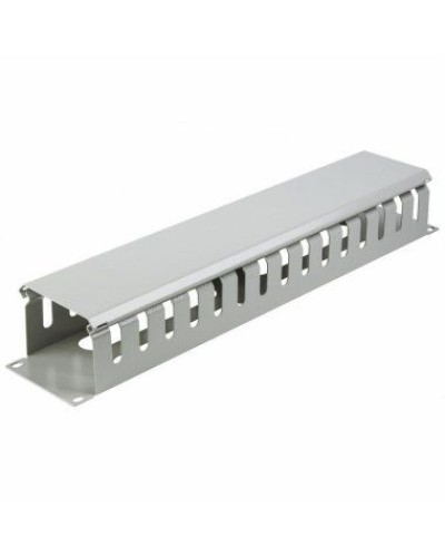 Органайзер кабельный горизонтальный с крышкой, 19, 2U, глубиной 72 мм, металл, RAL 7035 REXANT 04-2645 в Ногинске Кабельные органайзеры Pintop.ru