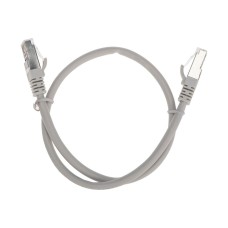Патч-корд S/FTP, CAT 6A (10G), RJ45-RJ45, 28AWG, LSZH, серый, 0,5м REXANT 02-0390-05