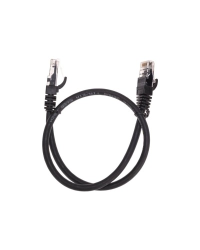 Патч-корд U/UTP, CAT 6, RJ45-RJ45, 26AWG, LSZH, черный, 0,5м REXANT 02-0292-05 в Ногинске Патчкорды (медные) Pintop.ru