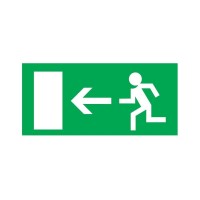 Эвакуационный знак "Направление к эвакуационному выходу налево"100*300 мм (5шт/упак) REXANT (56-0026)