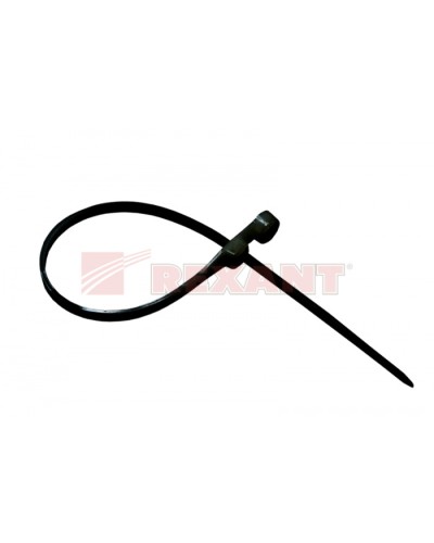 Хомут-стяжка нейлоновый под винт 3.6х150 мм чёрный (100шт/уп) REXANT 07-0155 в Ногинске Стяжки-хомуты Pintop.ru