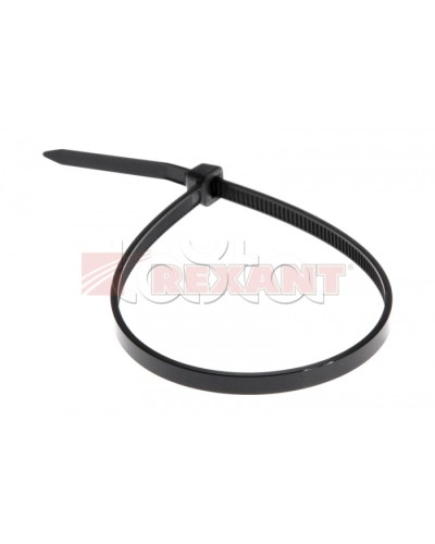 Хомут-стяжка нейлоновый 5х250 мм чёрный (100шт/уп) REXANT 07-0251-5 в Ногинске Стяжки-хомуты Pintop.ru