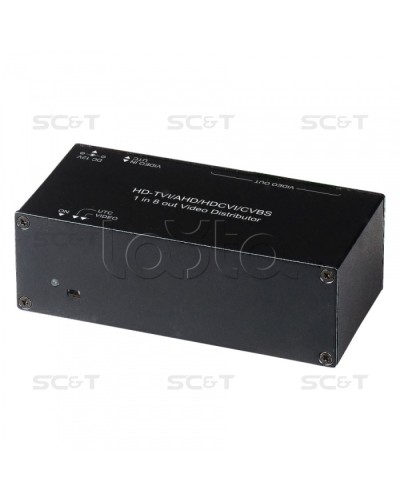 Распределитель видеосигнала HDCVI/HDTVI/AHD SC&T CD108HD в Ногинске Видеоусилители, Модуляторы, Делители Pintop.ru