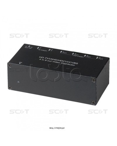 Распределитель видеосигнала HDCVI/HDTVI/AHD/CVBS SC&T CD408HD в Ногинске Видеоусилители, Модуляторы, Делители Pintop.ru