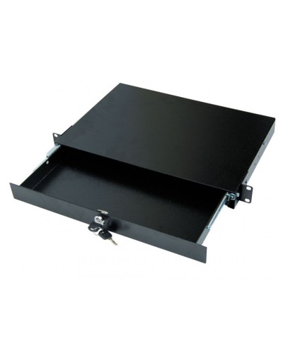 Полка под клавиатуру, выдвижная 1U TLK TLK-KB1-BK в Ногинске Полки для шкафов и стоек Pintop.ru