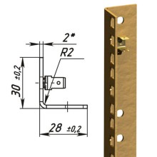 Направляющие L-образные для шкафов 33U (2 шт/уп.) TLK TLK-VNS2-L-33U
