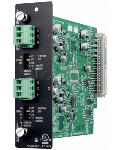 Модуль микрофонных / линейных входов (моно, 20 бит) TOA D-922E в Ногинске Системы оповещения и трансляции TOA Pintop.ru