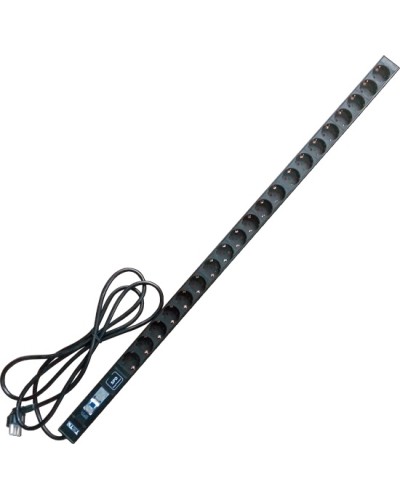 Блок розеток вертикальный 20xSchuko, 250V, 16A, шнур 3 метра, вилка Schuko TWT TWT-PDV-20GS-GP в Ногинске Блоки розеток Pintop.ru