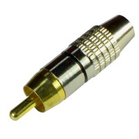 РАЗЪЕМ TS RCA штекер под винт, металл Tantos